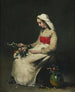 La Fleuriste - Théodule Ribot — vy av konstverket