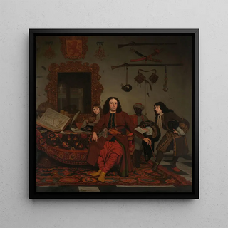 Thomas Hees et son serviteur Thomas et les neveux Jan et Andries Hees - Michiel Van Musscher