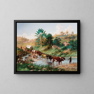 Thomas Baines - Wagon Crossing a Drift  Natal.webp