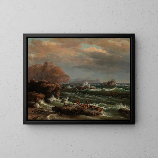 Tirant vers le rivage - Thomas Birch — inramlat konstverk på väggen
