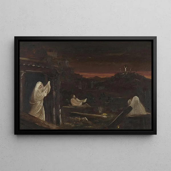 Morts se Levant des Tombes - Thomas Cole — inramlat konstverk på väggen