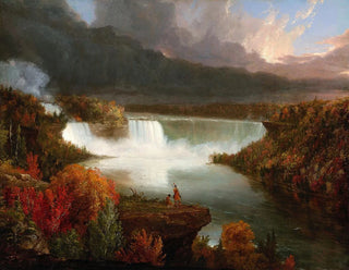 lägsen vy över Niagarafallen - Thomas Cole — vy av konstverket
