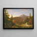 Le Retour des chasseurs - Thomas Cole — inramlat konstverk på väggen