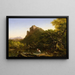 Le gué de la montagne - Thomas Cole — inramlat konstverk på väggen