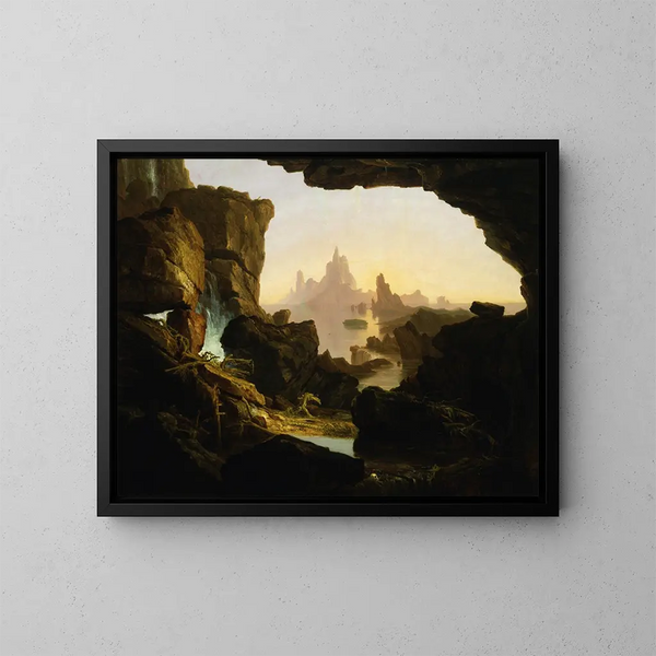 Le Retrait des Eaux du Déluge - Thomas Cole — inramlat konstverk på väggen