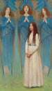 En vision av änglar - Thomas Cooper Gotch — vy av konstverket