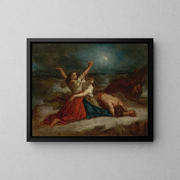 Studie för Stella Maris - Thomas Couture — inramlat konstverk på väggen