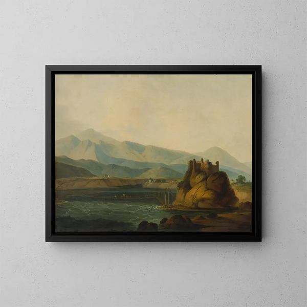 Le pont de corde à Serinagur - Thomas Daniell — inramlat konstverk på väggen
