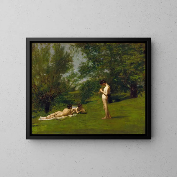 Arcadie - Thomas Eakins — inramlat konstverk på väggen