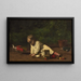 bebis som leker - Thomas Eakins — inramlat konstverk på väggen