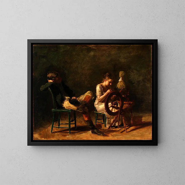 La Courtoisie - Thomas Eakins — inramlat konstverk på väggen