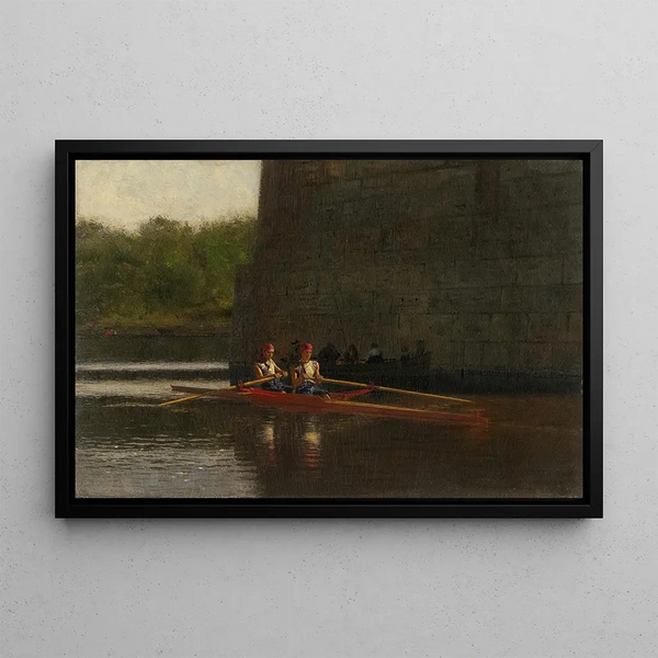 Les rameurs, les frères Schreiber - Thomas Eakins — inramlat konstverk på väggen
