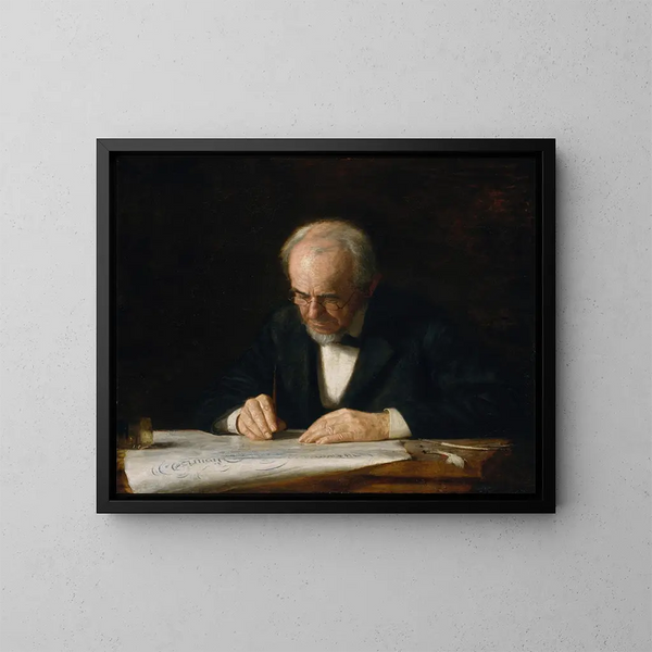 Le Maître de l'Écriture - Thomas Eakins — inramlat konstverk på väggen
