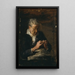 kvinna som stickar - Thomas Eakins — inramlat konstverk på väggen