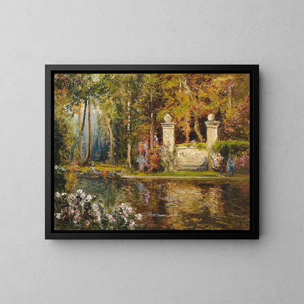 vid vattnet - Thomas Edwin Mostyn — inramlat konstverk på väggen