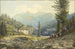 Vue de la Résidence de l'Archiduc Johann aux Sources thermales de Gastein - Thomas Ender — vy av konstverket