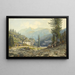 Vue de la Résidence de l'Archiduc Johann aux Sources thermales de Gastein - Thomas Ender — inramlat konstverk på väggen
