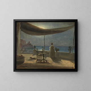 Thomas Fearnley - A Terrace in Amalfi in Moonlight.webp
