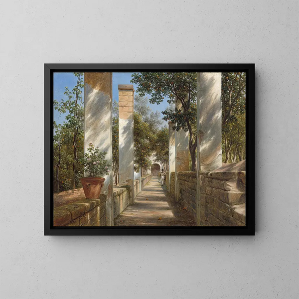 Pergola med apelsiner - Thomas Fearnley — inramlat konstverk på väggen