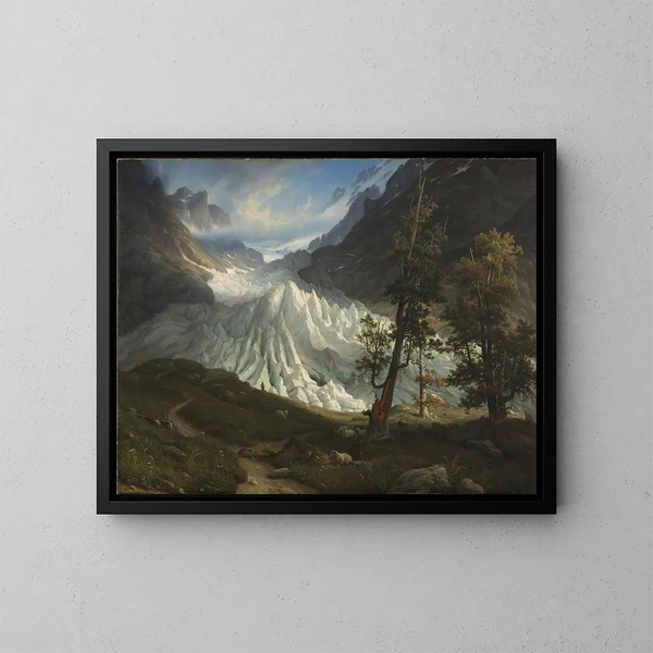 Le glacier de Grindelwald - Thomas Fearnley — inramlat konstverk på väggen