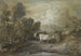 En herde med tre kor vid en sjö i hög höjd - Thomas Gainsborough — vy av konstverket