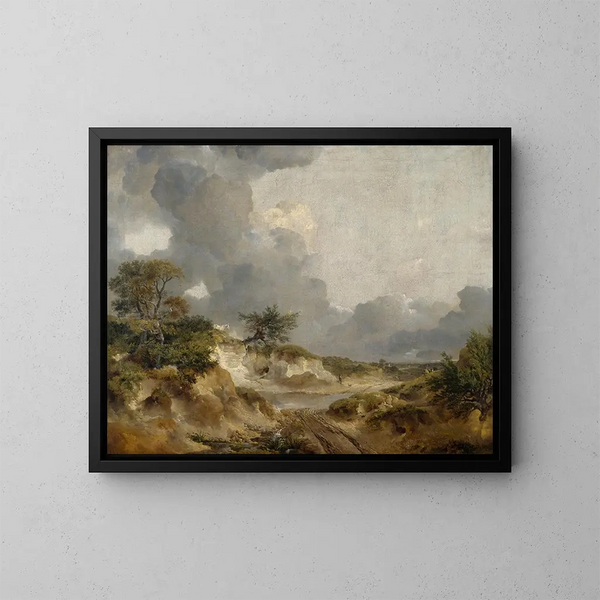 En vy i Suffolk - Thomas Gainsborough — inramlat konstverk på väggen