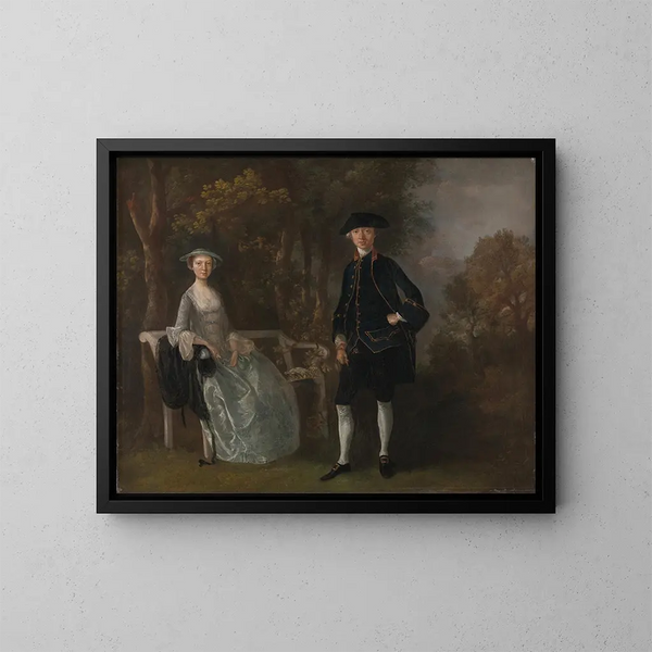 Lady Lloyd och hennes son Richard Savage Lloyd från Hintlesham Hall, Suffolk - Thomas Gainsborough — inramlat konstverk på väggen