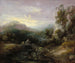 landskapsbild av berg med bro - Thomas Gainsborough — vy av konstverket