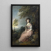 Mme Richard Brinsley Sheridan - Thomas Gainsborough — inramlat konstverk på väggen