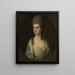 Portrait av en ung kvinna kallad Miss Sparrow - Thomas Gainsborough — inramlat konstverk på väggen