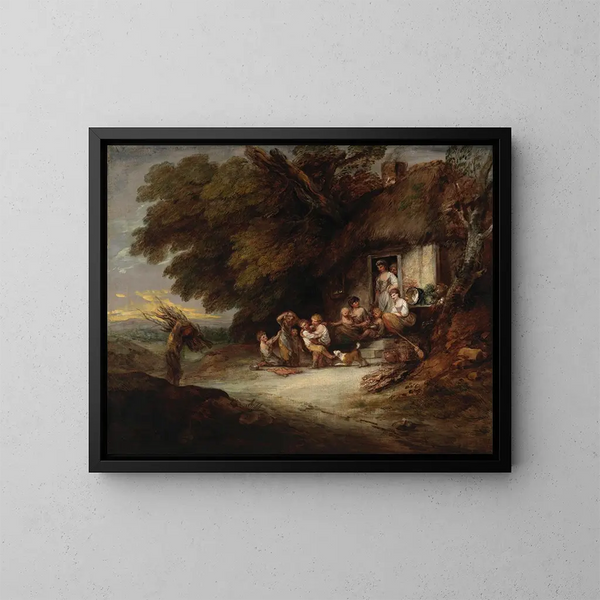 La porte du cottage - Thomas Gainsborough — inramlat konstverk på väggen