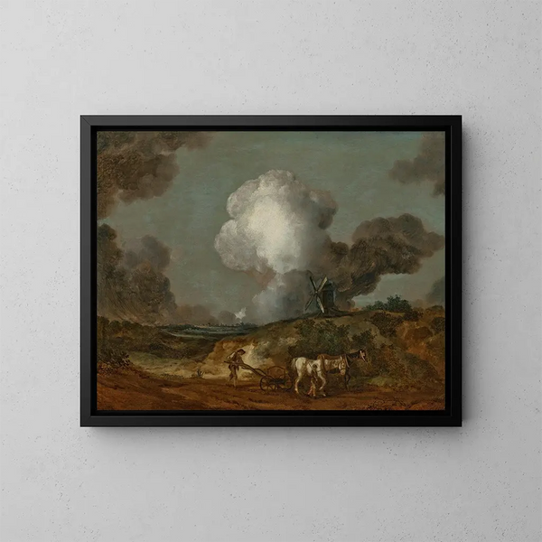 La charrue de Suffolk - Thomas Gainsborough — inramlat konstverk på väggen