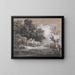 landskapsbild med skog, vagn och figurer - Thomas Gainsborough — inramlat konstverk på väggen