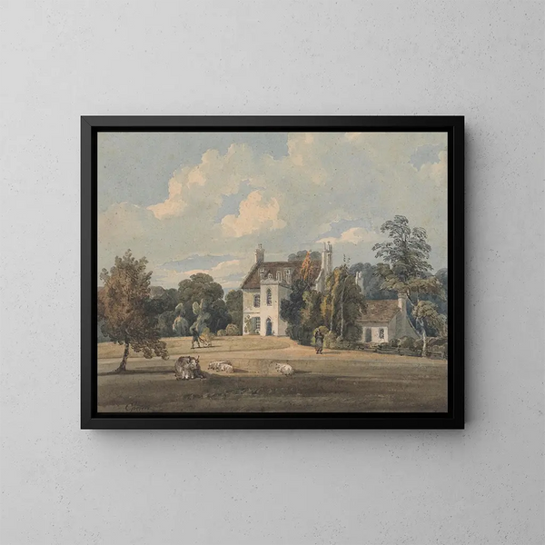 Chalfont Lodge, Buckinghamshire - Thomas Girtin — inramlat konstverk på väggen