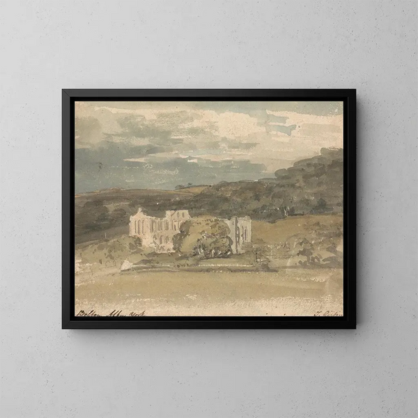 Abbaye de Rievaulx, Yorkshire - Thomas Girtin — inramlat konstverk på väggen