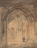 katedralen Saint-Albans, Hertfordshire - Thomas Girtin — vy av konstverket