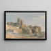 La cathédrale et le palais des papes Avignon - Thomas Hartley Cromek — inramlat konstverk på väggen