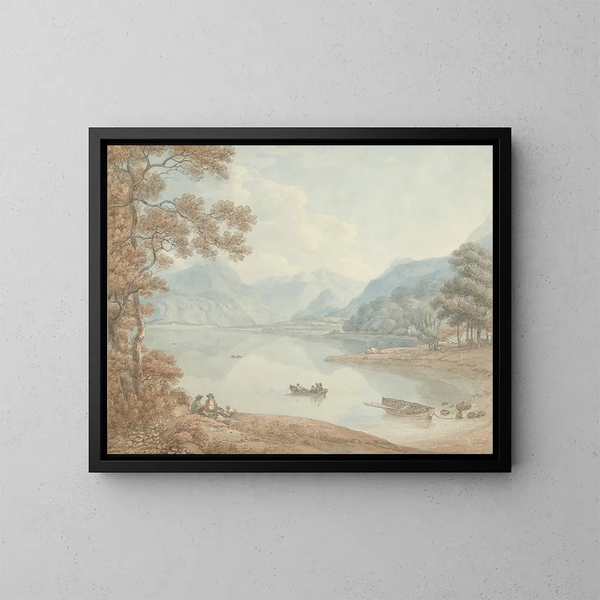 Vue sur Derwent Water en direction de Borrowdale, Cumberland - Thomas Hearne — inramlat konstverk på väggen