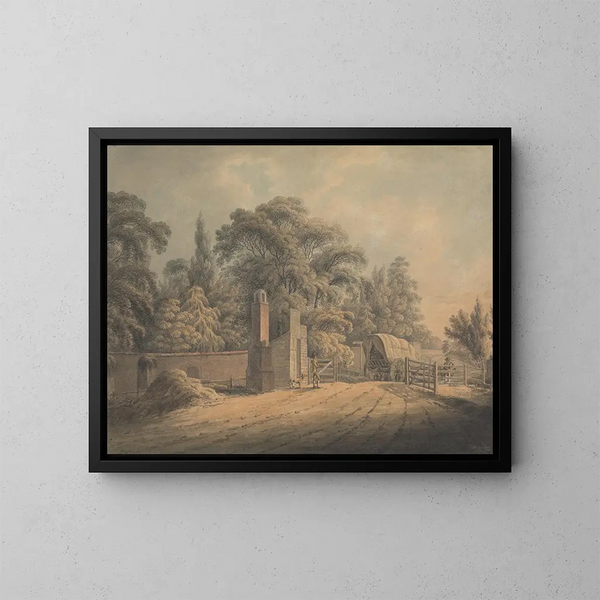 Le péage de Bayswater - Thomas Hearne — inramlat konstverk på väggen