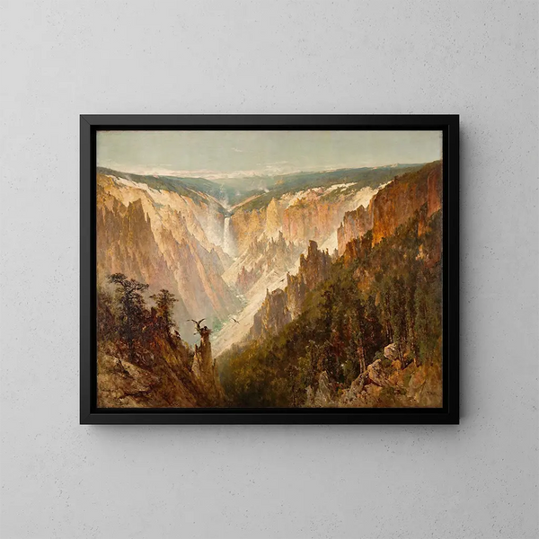 Le Grand Canyon de Yellowstone - Thomas Hill — inramlat konstverk på väggen