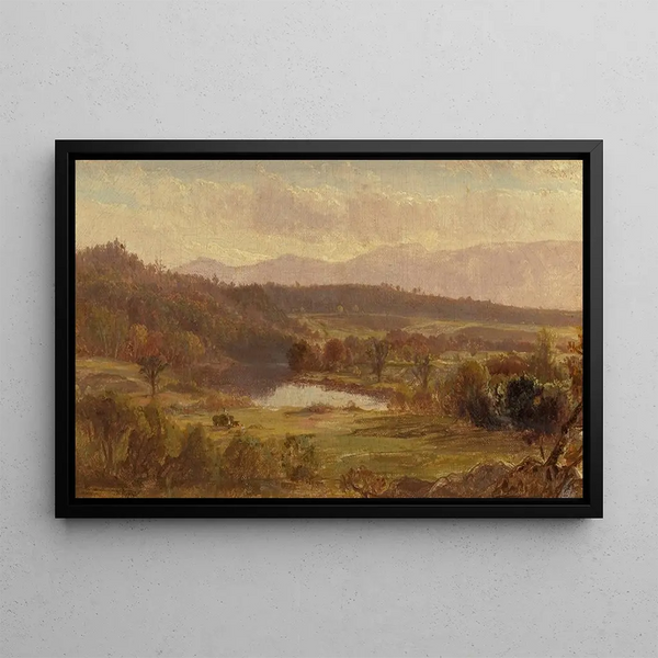 Fenaison dans les Catskills - Thomas Hiram Hotchkiss — inramlat konstverk på väggen