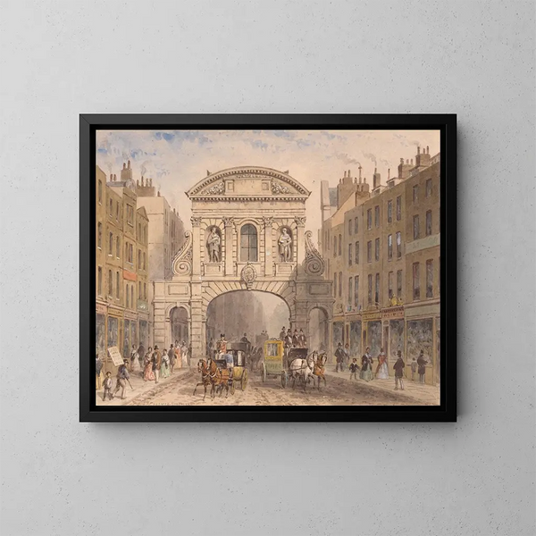 Temple Bar - Thomas Hosmer Shepherd — inramlat konstverk på väggen