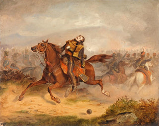 Thomas Jones Barker - The Charger of Captain Nolan Returning with his Dead Master.webp