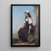La joueuse de tambourin italienne - Thomas Jones Barker — inramlat konstverk på väggen