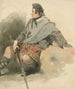 en Highlander sittande - Thomas Miles Richardson — vy av konstverket