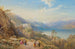Le couvent de Madonna del Sasso, Lac Majeur, Italien - Thomas Miles Richardson — vy av konstverket