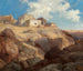 En liten Acoma, New Mexico - Thomas Moran — vy av konstverket