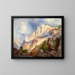 En tillfällig regnskur i Yellowstone canyon - Thomas Moran — inramlat konstverk på väggen