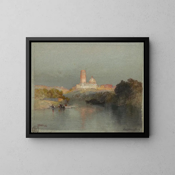 Hacienda på floden Lerma, San Juan, Mexiko - Thomas Moran — inramlat konstverk på väggen