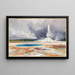 Old Castle Geyser - Thomas Moran — inramlat konstverk på väggen